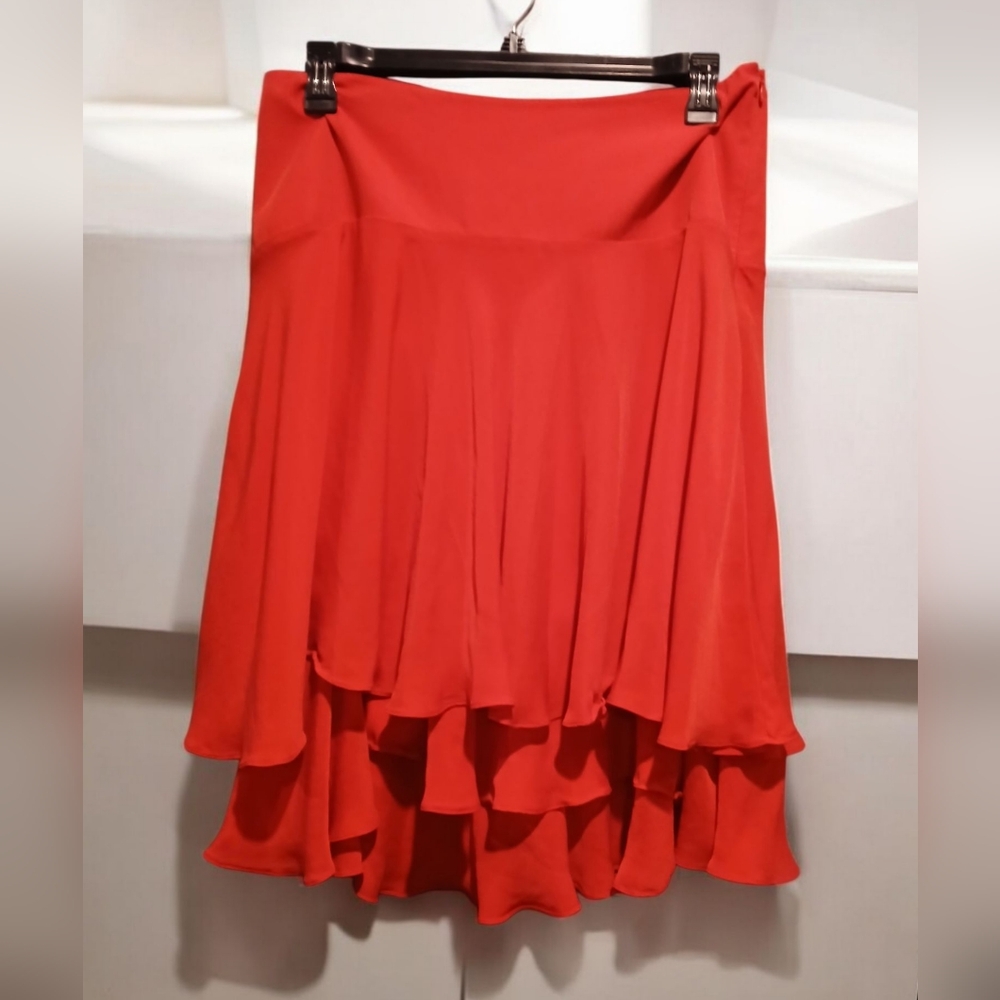 Ralph Lauren Red Midi Skirt